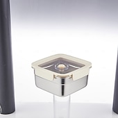 billige Kjøkkenoppbevaring-vakuummatbeholder matvaregodkjent sus304 forseglet matoppbevaringsboks bento lunsjboks for frukt, kjøleskapsikker, lufttett måltidsbeholder (firkantet)