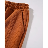 voordelige Rechtdoor Been-Voor heren Joggingbroeken Broek Joggingbroek met rechte pijpen Jacquard Trekkoord Zak Effen Comfort Zacht Casual Dagelijks Buiten Vakantie Modieus Zwart Oranje Micro-elastisch