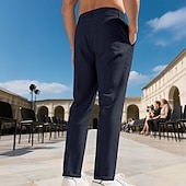 preiswerte Freizeithosen-Herren Hose Freizeithose Baggy-Hosen Kordelzug Tasche Elastischer Bund Einfach Komfort Weich Lässig Täglich Outdoor Urlaub Mode Schwarz Armeegrün