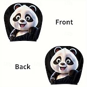 זול כיסויי בד-2 יחידות כיסויי משענות ראש לרכב עם הדפסה מצוירת של חיות חמודות, ללא מילוי, אביזרי פנים לרכב, כיסויי משענות ראש אוניברסליים לרכב, קישוטי פנים לרכב, מתאים לשימוש בכל מזג אוויר ללא מילוי