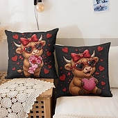 お買い得  枕、挿入物、カバーを投げます-1 個 ベルベット 枕カバー, プリント シンプル カジュアル 方形 伝統的な クラシック