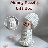 billige påske-Gaveideer med penger til påskeegg – kreativ hjernetrimboks for barn &amp;voksne, påskeegg-mysteriepuslespillboks med skjult rom for pengegave, bursdag, bryllup, påske, jul, høytidsfeiring