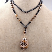 رخيصةأون القلائد والمعلقات-قلائد الحلي For نسائي شارع مناسب للبس اليومي حجر شجرة الحياة