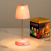 tanie Lampy stołowe-Lampka nocna reagująca na gesty, z regulowanym na wysokość drążkiem, zmieniająca 7 kolorów &amp;Lampa stołowa z 3 trybami RGB i bezdotykowym sterowaniem gestami, bezstopniowo ściemnialna lampka nocna do