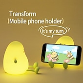 tanie Światła nocne-Miękki silikon mango z funkcją ładowania, lampka nocna z funkcją ładowania, uchwyt na telefon, Boże Narodzenie, Nowy Rok, święta, prezent urodzinowy, dekoracja wnętrz, sypialnia, światło, ładowanie