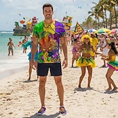 economico Scarpe da uomo-Scarpe casual slip-on con stampa di maschera per Mardi Gras da uomo - calzature festive leggere e traspiranti per sfilate di carnevale celebrazioni di strada feste a tema e uscite festive