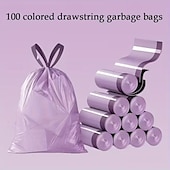 Недорогие Кухонная утварь и гаджеты-1 рулон / 50 штук сверхпрочных, плотных мусорных мешков на завязках, большие портативные кухонные мусорные мешки для домашнего использования.