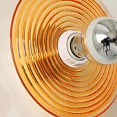 ieftine Aplici de Interior-Lampă de perete rotundă din sticlă cu 1 bec, model modern Art Deco, pentru dormitor