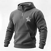  4. Juli 2026 250. Gedenktag Männer Streetwear US-Flagge Rundhalsausschnitt Kapuzenpullover Sweatshirt Lässig Outdoor Alltag Straße