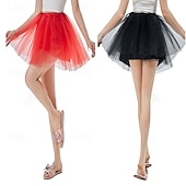 cheap Bottoms-Fancy Costume Tulle Skirt Tutu Skirt Retro Vintage 1980s Layered Puffy Neon Adults' Women's Halloween Carnival Party Performance Dance Ballet Dress Up