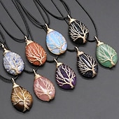 ieftine Coliere &amp; Pandative-Coliere cu Pandativ For Pentru femei Onix Stradă Zilnic Petrecere de zi de nastere Cordon Cristal Copacul Vieții