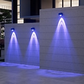 preiswerte Außenwandleuchten-2/4 Stück Solar-Außenwandleuchten, helle, wasserdichte Leuchten für Terrasse, Hof, Straße, Veranda, Zaun, Garage, Garten – perfekte Dekoration