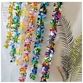 billige Baderomsgadgeter-glittergirlander med skinnende paljetter – festlige båndslynger til festdekorasjon, bryllup, bursdag, høytid og juletredekor, glitrende hengende girlander til hjemmet &amp;styling av arrangementer