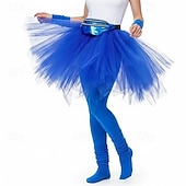 cheap Bottoms-Fancy Costume Tulle Skirt Tutu Skirt 1950s 1980s Layered Puffy Neon Adults' Women's Halloween Carnival Party Performance Dance Ballet Dress Up