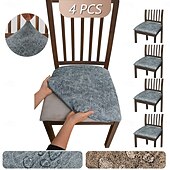 preiswerte Esszimmerstuhl-Abdeckung-Elastische, wasserdichte Stuhlhussen (1/4/6er-Pack), staubdicht und kratzfest, universeller Stuhlschutz, strapazierfähiger und stilvoller Sitzbezug für Esszimmerstühle und Hocker.