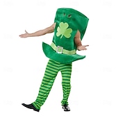 cheap Men's Clothing​-St. Patrick 2026 Shamrock Irish Carnival Fancy Costume Top Hat Novelty Funny Adults' Unisex Saint Patrick's Day Party Easy Carnival Costume Dress Up