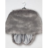 cheap Faux Fur Wraps-Faux Fur Wraps Women's Wrap Elegant Sleeveless Faux Fur Wedding Wraps With Pure Color For Party Fall