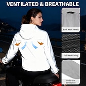 cheap Men's Jackets &amp; Gilets-WOSAWE motorcycle reflective belt hat jacket motorcycle hiking night riding night running workwear charging jacket windproof and splash proof jacket BD264