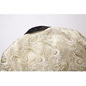 cheap Party Blazer-Men's Blazer Jacket Shawl Collar Fashion Party Luxury Paisley Jacquard Blazer Red Beige Tailored Fit Single Breasted One-button