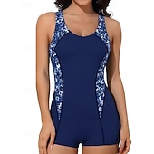 abordables Rash Guards de Una Pieza-Mujer Camiseta Protección Solar Surf Traje de baño Trajes de baño Bloqueo de color Protección UV Elástico Sin Mangas Bañadores Surf Playa Vocación Verano