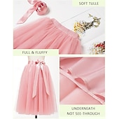 baratos anágua-Fantasia fantasia saia de tule Saia Tutu Anos 50 Retro Vintage Anos 80 Multi Camadas Inchado Neon Adulto Mulheres Dia Das Bruxas Carnaval Festa Espetáculo Dança Balé Vestir-se