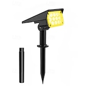 cheap Landscape Lights-Solar Color Changing Spot Lights Outdoor, Waterproof Solar Lights, Multicolor RGB Landscape Spotlight for Garden Yard Driveway Lawn Patio Pathway Christmas Decorations