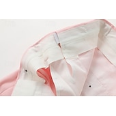  رجالي بليزر + بنطلون رسمي سترة الدعاوى عمل حفلة كوكتيل حفلة الزفاف 2 قطعتين موضة كاجوال الربيع الخريف بوليستر ألوان متناوبة جيب Buttons مريح صدر فردي سترة رياضية رمادي داكن أسود أبيض أحمر غامق