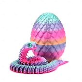 cheap Easter-Easter Eggs, Snake Egg with 3D Printed Snake, Year of The Snake 2025, 3D Printed Snake, Executive Desk Toys, Articulated Snake, Fidget Toys Gifts for Easter Adults