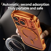 levne Pouzdra pro iPhone-telefon Carcasă Pro iPhone 17 Pro Max 17 Air 16 15 14 Pro Max 16e 13 Pro Max Zadní kryt se stojánkem Podpora bezdrátového nabíjení Nárazuvzdorné Retro Pokování