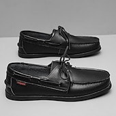 preiswerte Bootsschuhe-Schwarze Herren-Schnürschuhe, bequeme Hochzeitsschuhe für Trauzeugen, stilvolle und legere Schuhe für Hochzeitsfeiern und halbformelle Hochzeitsveranstaltungen