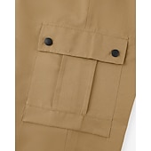 economico Pantaloni cargo-Per uomo Pantaloni Cargo Pantaloni Coulisse Elastico in vita Multi-tasche Tinta unica Antivento Comodità Quotidiano All'aperto Ferie Streetwear Elegante Nero Verde militare