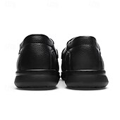baratos Mocassins casuais-Mocassins masculinos leves e fáceis de calçar, em couro sintético respirável – calçado prático para uso casual, no escritório e no dia a dia.