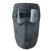 abordables chauffage et refroidissement-Masque d'hiver chaud en polaire, coupe-vent, unisexe, avec protection des oreilles et visière intégrale, cagoule coupe-vent pour la moto et le ski