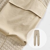 abordables Survêtements de base-Homme Sweat-shirt Ensemble Survetement Sweat à capuche gaufré Ensemble de tenues Col montant Quotidien Extérieur Sports Jacquard Cordon de serrage Boutonner Bloc de Couleur Rouge vin Tenues de Sport