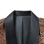 voordelige Tops-Disco 1980s Tuxedo Suits &amp; Blazers Lapel Collar Blazer Long Sleeves Disco Jacquard Fancy Dress Men's Carnival Costume Halloween Carnival Masquerade Club Pride Parade Pride Month Adults' Tuxedo