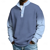 Χαμηλού Κόστους Ανδρικά 3D φούτερ-Ανδρικά Συνδυασμός Χρωμάτων Διαβάθμιση χρώματος Βάφλα Πουλόβερ Μοντέρνα Καθημερινά Καθημερινό Ζιβάγκο Σπίτι ΕΞΩΤΕΡΙΚΟΥ ΧΩΡΟΥ Streetwear Γραφείο Θαλασσί Πράσινο του τριφυλλιού Σκούρο μπλε Γκρίζο