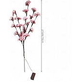 お買い得  装飾ライト-70cm 20個のLEDビーズ人工桜の木の枝ライト、単三電池駆動、屋内寝室、リビングルーム、ダイニングルーム、パーティー、バレンタインデー、結婚式、休日の装飾