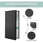 cheap Storage &amp; Organization-Car Registration &amp; Insurance Card Holder, Customizable American Driver's License Case, Auto Document Organizer, Passport Holder, Coin and Card Wallet for Vehicles