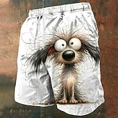 levne Zvířata a ptáci-Pánské Kočka Kachna Kuřata Frizzle Plavecké trenýrky Plavky pánské Surfovací šortky Středně vysoký pas Legrační Venkovní Dovolená Boční kapsy Podšívka ze síťoviny Elastická šňůrka v pase Návrhář