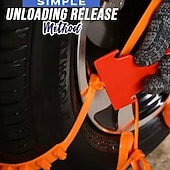 cheap Heating &amp; Cooling-10/20/30pcs Universal Reusable Non-Slip Polyethylene Tire Chains – Universal Anti-Skid Snow Tire Traction Chains for Cars, SUVs &amp; Trucks, Easy Installation, Durable Emergency Winter Driving Aid