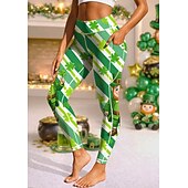  Svatý Patrik Dámské legíny na pilates Fitness kalhoty Legíny na cvičení Kapsy Kolkovné Boční kapsy Pilates Tělocvična Cvičení v tělocvičně Kalhoty Cyklistické kalhoty Legíny Komiks Barevné bloky