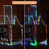 abordables Guirlandes lumineuses USB-Guirlande lumineuse colorée Bluetooth App étanche en fil de cuir effet coloré de course de chevaux guirlande féerique lumières décoratives d'ambiance pour arbres mariage festival fête du Nouvel An