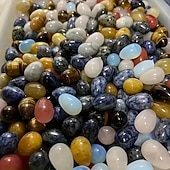 olcso húsvéti-10 db-os csomag húsvéti tojás kristálykövek, csiszolt, véletlenszerű színű drágakövek barkácsoláshoz, lakberendezéshez, asztali díszként való használatra, akvárium dekorációhoz, ünnepi és születésnapi