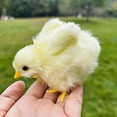 Недорогие Пасха-6 декоративных коллекционных фигурок пасхальных цыплят, незаменимые элементы весеннего пасхального декора для дома и сада, идеально подходят для пасхальных подарочных корзин, весеннего декора,