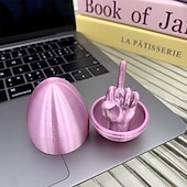 levne velikonoční-Velikonoční vajíčko s prostředníčkem, 3D tisk dárků pro dospělé, vícebarevné a jedinečné designy, ideální pro velikonoční košík a velikonoční dárky pro dospělé.