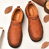 ieftine Pantofi casual slip-on-Teniși bărbătești maro din piele întoarsă și piele ecologică, cu design respirabil – încălțăminte sport și rezistentă, perfectă pentru activități în aer liber, alergare și ținute casual