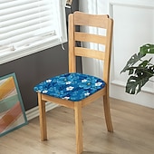 preiswerte Esszimmerstuhl-Abdeckung-Stuhl- und Hockerbezüge aus geometrisch bedrucktem Stretch-Polyester für Zuhause, Küche und Büro