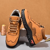 tanie Buty trekingowe-Męskie buty trekkingowe na co dzień – wytrzymałe, sznurowane, wygodne i oddychające, idealne na przygody na świeżym powietrzu, wędrówki i do noszenia na co dzień