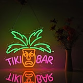 voordelige Decoratieve lichten-bar papegaai kokosboom cocktail led neon lichtreclame dimbaar usb voeding voor wanddecoratie hawaï zwembad tiki bar feest binnen slaapkamer woonkamer eetkamer mancave decoratie cadeau
