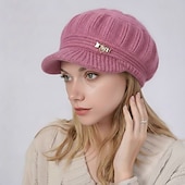 voordelige Hoeden-Dames Hoed Wintermutsen Winddicht Warm Dagelijks Buiten Straat Gebreid Heldere kleur